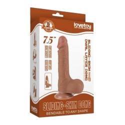 LoveToy SlidingSkin Gode Sliding Skin 13 x 3.7cm Marron